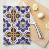 Mediterranean Pattern Kitchen キッチンタオル (四つ折り)