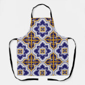 Mediterranean Pattern Kitchen Apron エプロン (正面)