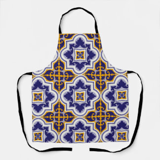 Mediterranean Pattern Kitchen Apron エプロン