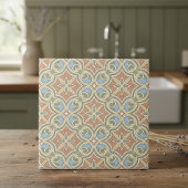 Mediterranean Pattern Pat#13 Terra Cotta ID1195 タイル