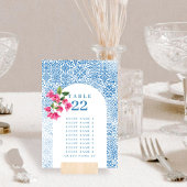 Mediterranean pattern Seating chart Number card テーブルナンバー