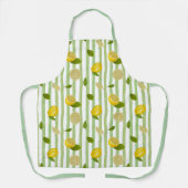  Mediterranean Picnic オレンジ柄 エプロン (正面)