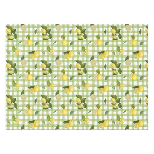 Mediterranean Picnic Citrus Pattern テーブルクロス (正面(横))