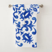 Mediterranean Portuguese Blue Tile バスタオルセット (インサイチュ)