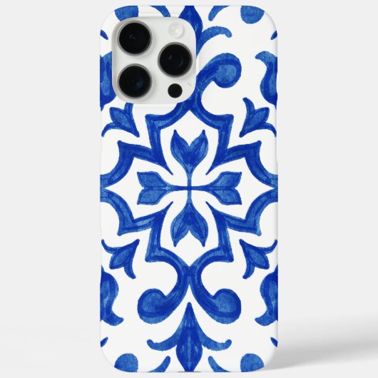 Mediterranean Portuguese Blue Tile Case-Mate iPhoneケース (裏面)
