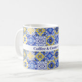 Mediterranean / Retro style mug コーヒーマグカップ (正面左)