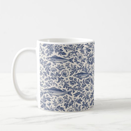 Mediterranean Sardine Chinoiserie Mug コーヒーマグカップ (左)