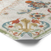 Mediterranean Sea Old Map ポスター (角)