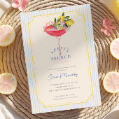 Mediterranean Spritz & Brunch Lemon Bridal Shower 招待状
