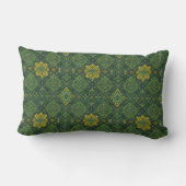Mediterranean Style Decorative Cushion - Green ランバークッション (裏面)