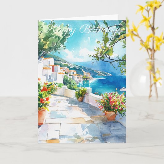 Mediterranean Summer カード (黄色い花)