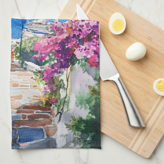 Mediterranean Summer キッチンタオル (四つ折り)