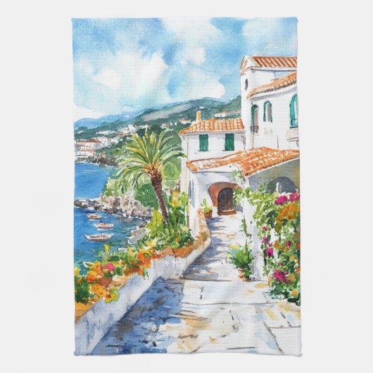 Mediterranean Summer キッチンタオル (縦)