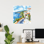 Mediterranean Summer ポスター (ホームオフィス)