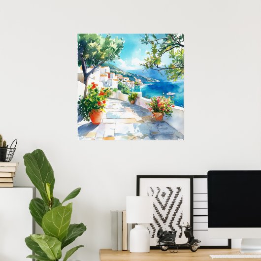 Mediterranean Summer ポスター (ホームオフィス)