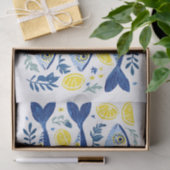 Mediterranean Summer Blue and Yellow Sardines 薄葉紙 (ギフト)
