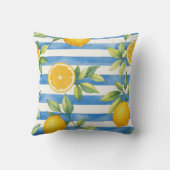 Mediterranean Summer Citrus Kitchen Decor クッション (裏面)