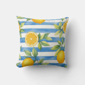 Mediterranean Summer Citrus Kitchen Decor クッション (正面)