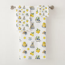 Mediterranean Summer Lemon Pattern 