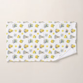 Mediterranean Summer Lemon Pattern バスタオルセット (ハンドタオル)