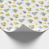 Mediterranean Summer Lemon Pattern  ラッピングペーパー (角)