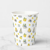 Mediterranean Summer Lemon Pattern  紙コップ (左)
