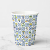 Mediterranean Summer Lemon Pattern  紙コップ (左)