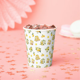 Mediterranean Summer Lemon Pattern  紙コップ