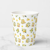 Mediterranean Summer Lemon Pattern 紙コップ (正面)
