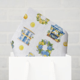 Mediterranean Summer Lemon Pattern  薄葉紙
