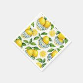 Mediterranean Summer Watercolor スタンダードカクテルナプキン (角)