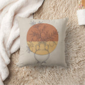 Mediterranean Terracotta Amphora Linen Throw クッション (ブランケット)