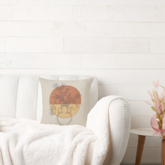 Mediterranean Terracotta Amphora Linen Throw クッション