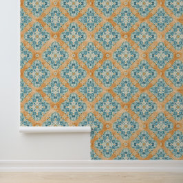 Mediterranean Terracotta & Blue Tile 壁紙