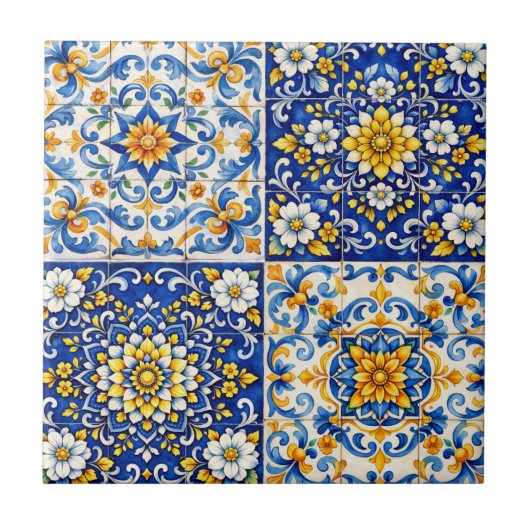 Mediterranean Tile Bloom タイル (正面)