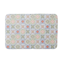 Mediterranean Tile – Colorful Vintage Mos バスマット