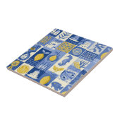 Mediterranean Tile Lemon Coastal Pattern タイル (側面)