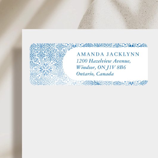 Mediterranean tile pattern ラベル