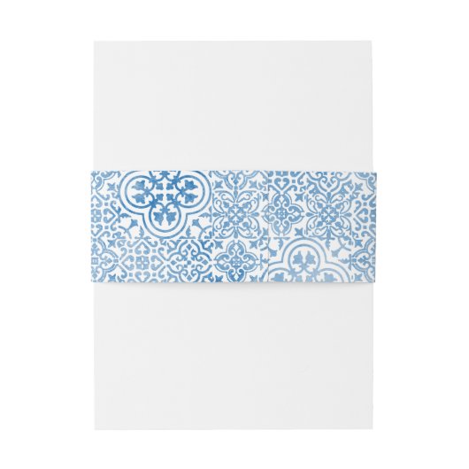 Mediterranean tile pattern 招待状ベリーバンド (裏面例)