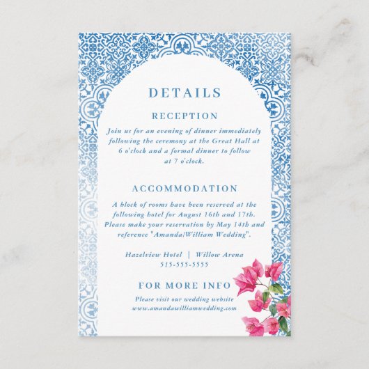 Mediterranean tile pattern  Details Enclosure Card エンクロージャーカード (正面)