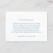 Mediterranean tile pattern Thank you プレイスカード (裏面)