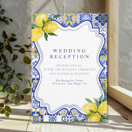  Mediterranean Tile Wedding with Lemons エンクロージャーカード