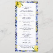 Mediterranean Tile Wedding with Lemons プログラム (裏面)