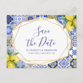 Mediterranean Tile Wedding with Lemons ポストカード (正面)