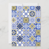 Mediterranean Tile Wedding with Lemons 招待状 (裏面)