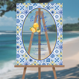 Mediterranean Tiles Italian Summer Bridal Shower アクリルサイン