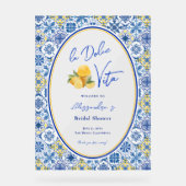 Mediterranean Tiles Italian Summer Bridal Shower アクリルサイン (正面)