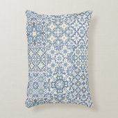 Mediterranean Tiles, Moroccan, Majolica, Azulejo アクセントクッション (正面(垂直))