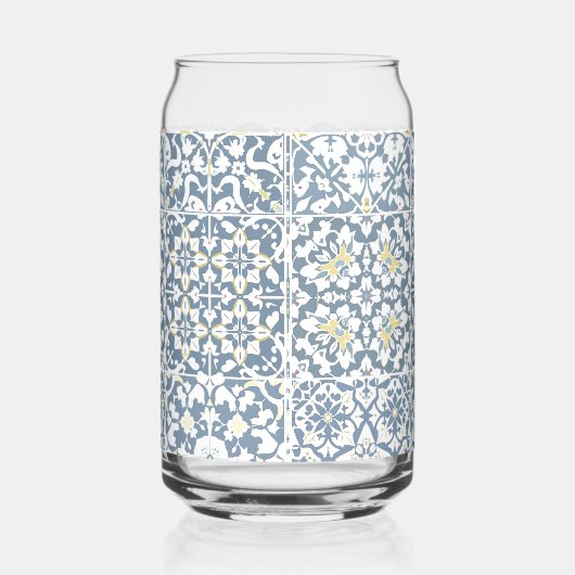 Mediterranean Tiles, Moroccan, Majolica, Azulejo ガラス缶 (右)