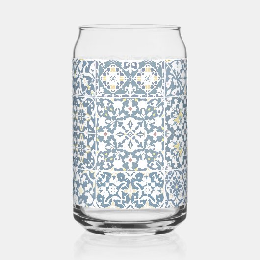 Mediterranean Tiles, Moroccan, Majolica, Azulejo ガラス缶 (左)